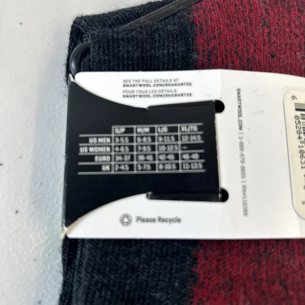 New Smartwool Mens Hiker Street Socks Charcoal Heather Size L Outdoor Merino